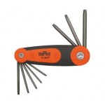 Set of 8 Torx keys on razor-type holder