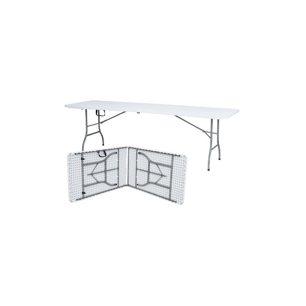 PLASTIC FOLDING PICNIC TABLE 244x76 CM