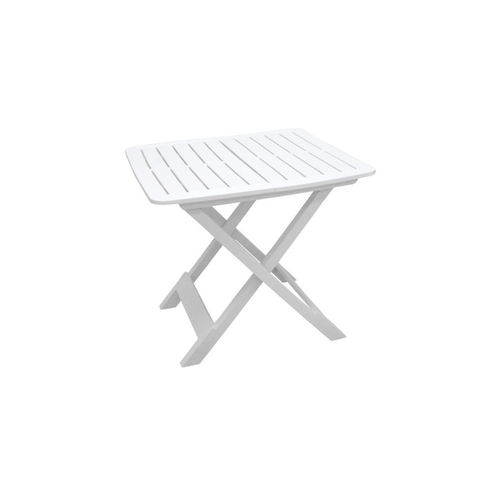 WHITE FOLDING CAMPING TABLE 79X72X70