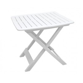 WHITE FOLDING CAMPING TABLE 79X72X70