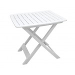 WHITE FOLDING CAMPING TABLE 79X72X70