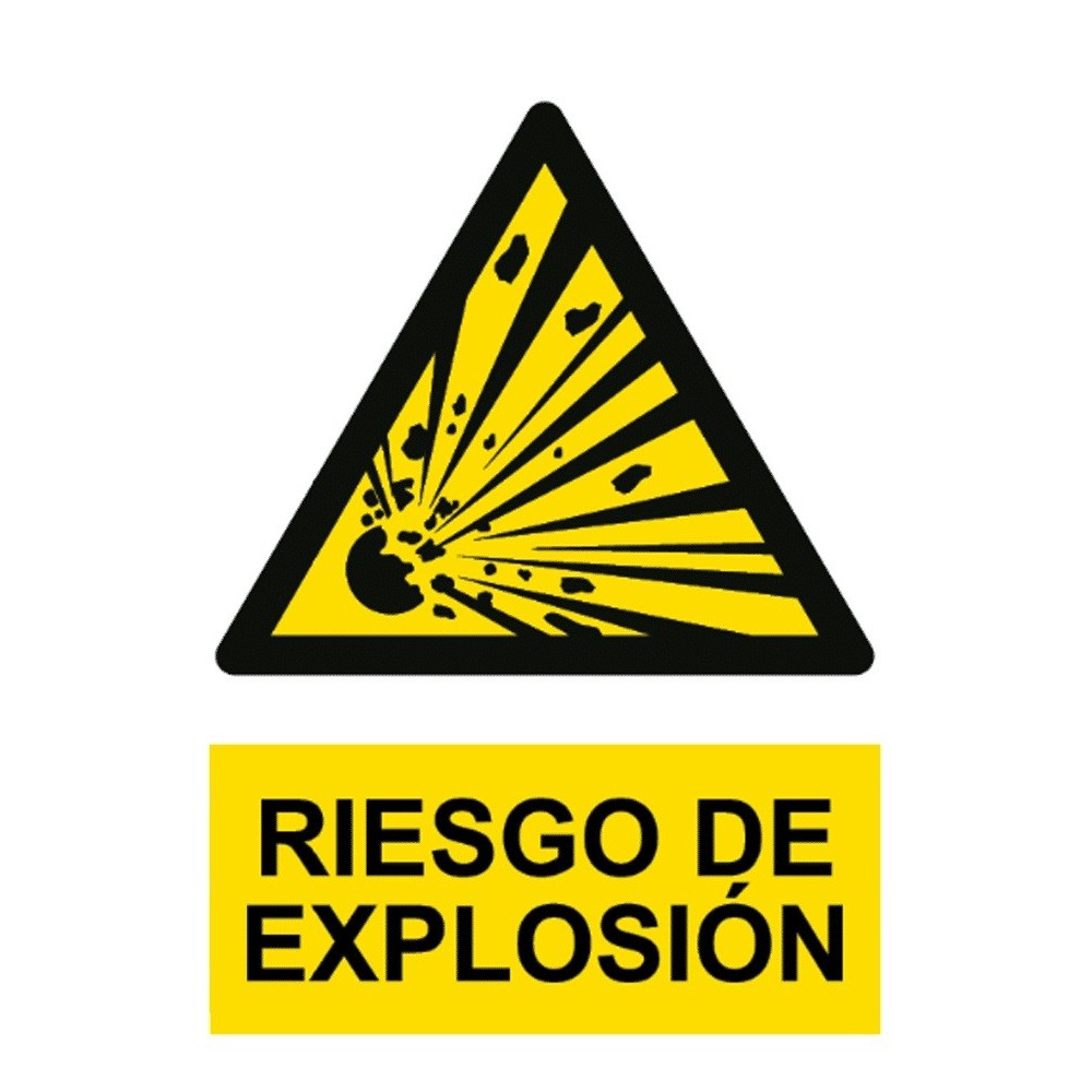SEÑAL "PELIGRO RIESGO DE EXPLOSION" PVC 210x300MM