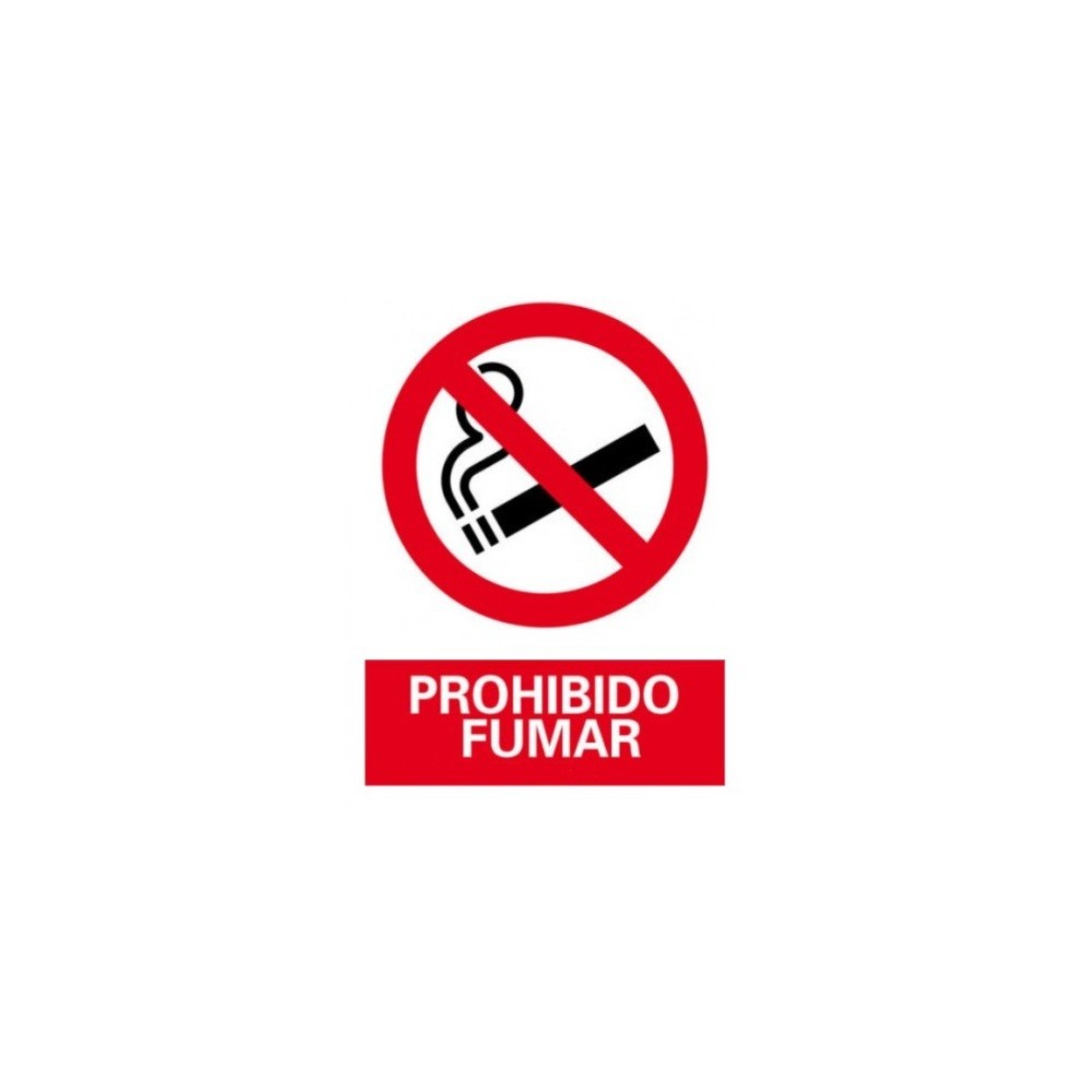 SEÑAL "PROHIBIDO FUMAR" PVC 210x300MM