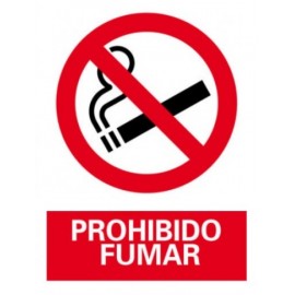 SEÑAL "PROHIBIDO FUMAR" PVC 210x300MM