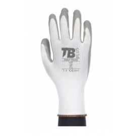 WHITE POLYESTER GLOVES WITH SEAMS