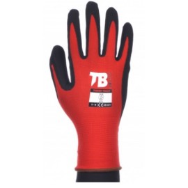 SEAMLESS RED NYLON GLOVE