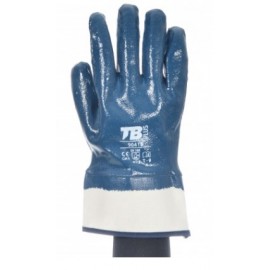 BLUE NITRILE GLOVE. JERSEY SUPPORT