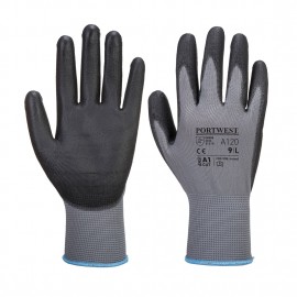 GLOVES WITH GRAY/BLACK PU PALM