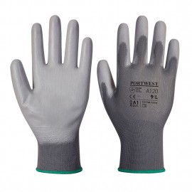 GLOVES WITH GRAY PU PALM