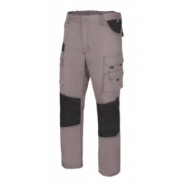 Two-tone multi-pocket canvas trousers