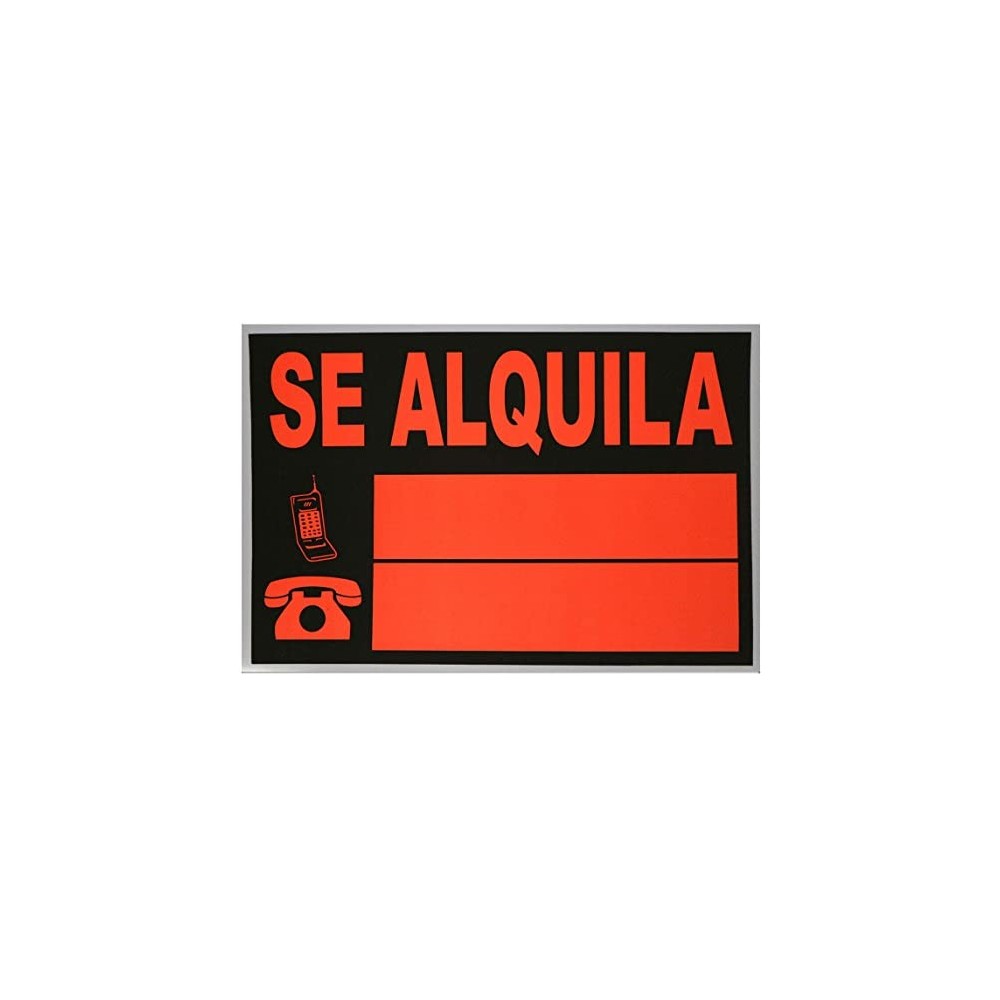 CARTEL SE ALQUILA 50X70 ROJO