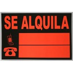 CARTEL SE ALQUILA 50X70 ROJO