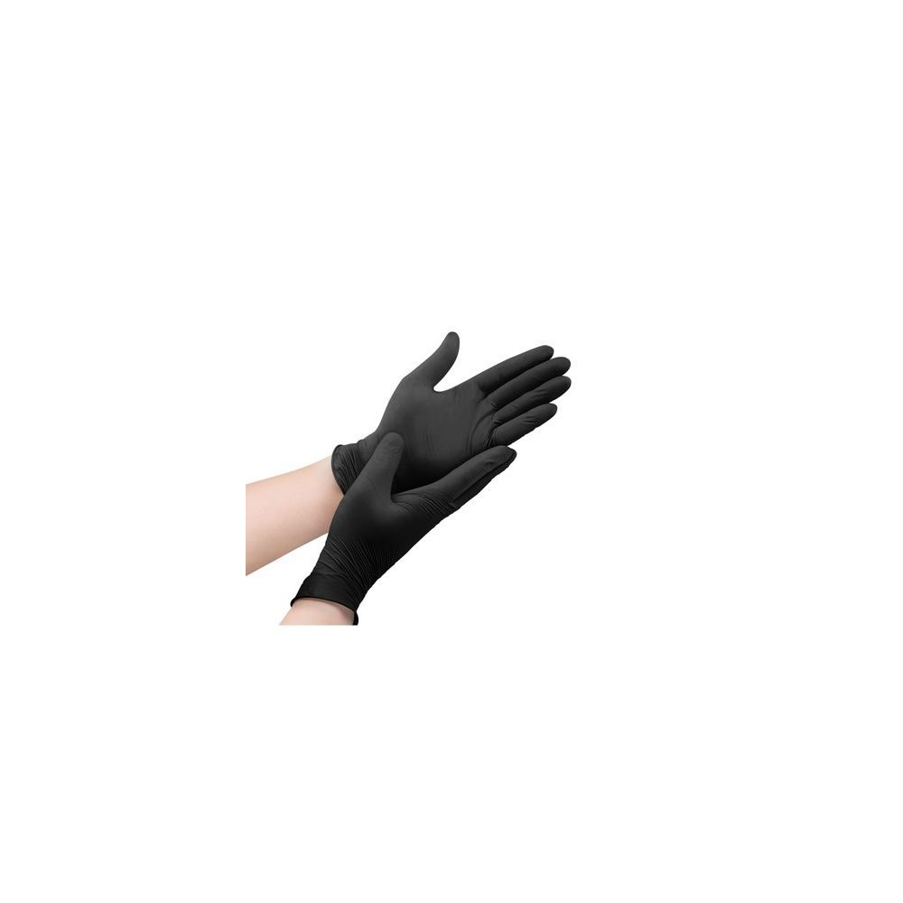 BLACK NITRILE DISPOSABLE GLOVE