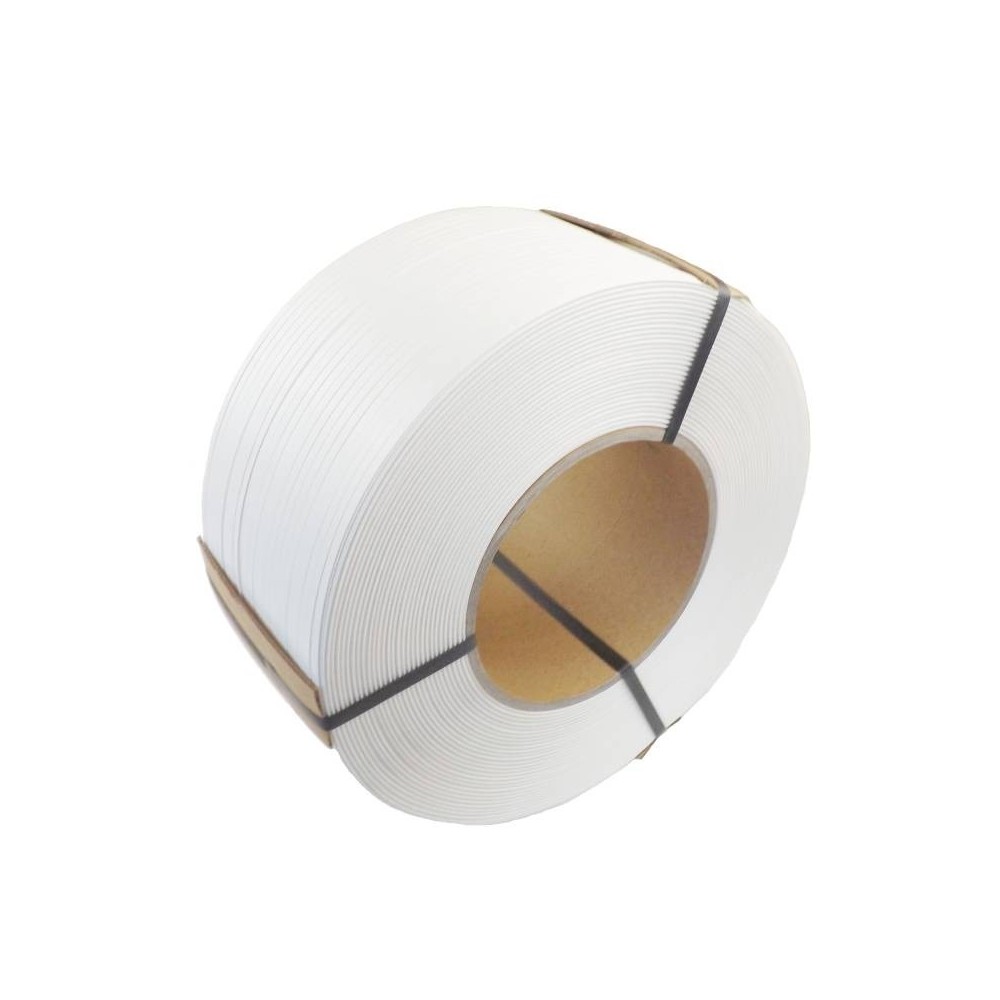 HQ AUTOMATIC POLYPROPYLENE STRAPPING. 12x0.63x2000m. WHITE 200/190mm