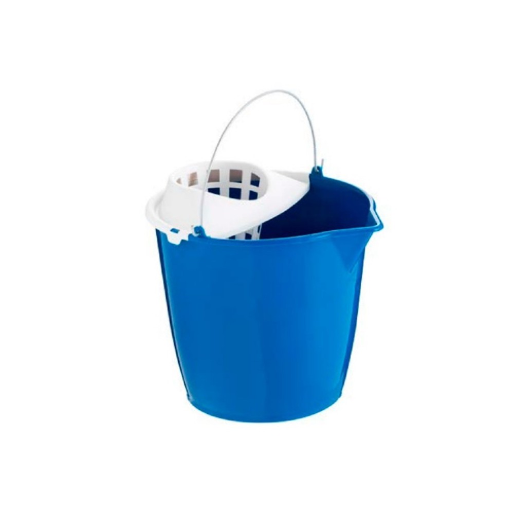 BLUE MOP BUCKET 13 L WITH WRINKER