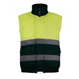 AV OXFORD WATERPROOF VEST YELLOW/DARK GREEN 3XL