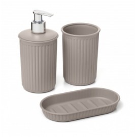 BAOBAB / TAUPE SOAP DISPENSER GLASS SET