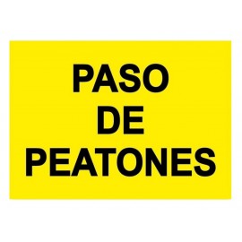 SEÑAL VIAL "PASO DE PEATONES" PVC 0.7MM 500x700MM