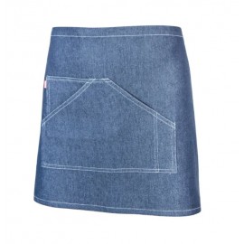 SHORT DARK DENIM APRON