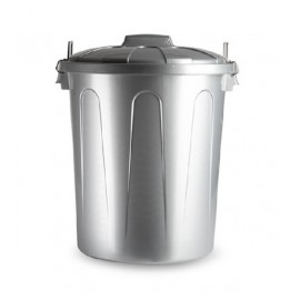 TRASH BIN 51LT SILVER