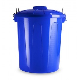 TRASH BIN 51LT PARCHIS BLUE