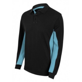 TWO-TONE LONG SLEEVE POLO