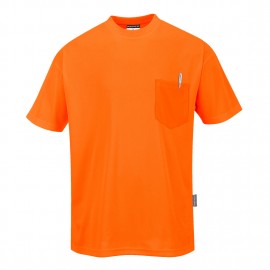 DAY-VIS M/C T-SHIRT WITH ORANGE POCKET 4XL