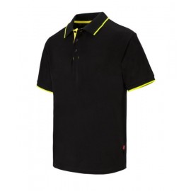 Two-tone polo shirt with stripe