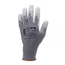 GUANTES POLYESTER GRIS PALMA RECUBIERTA DE POLIURETANO T10