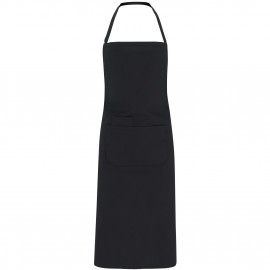 LONG BLACK POPLIN APRON T-U