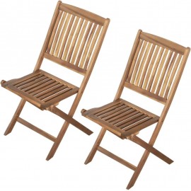 PACK TWO ACACIA CHAIRS 46X59XH89CM