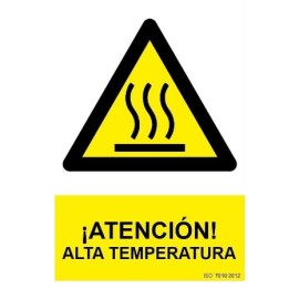 ADHESIVE SIGN "DANGER HIGH TEMPERATURE" 100X150MM