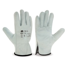 LEATHER GLOVE FLOWER COW 788-LG T-9