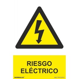 SEÑAL "RIESGO ELECTRICO" PVC 0.7MM 210X300MM