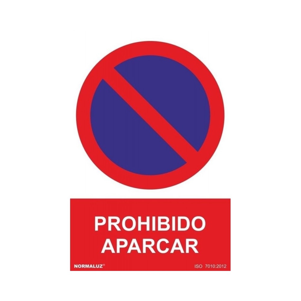 SEÑAL ALUM PROHIBIDO APARCAR 210X300mm