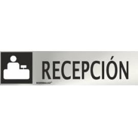 SEÑAL INOX RECEPCION 200X50mm