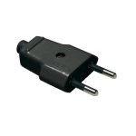 PLUG 2P 10A 250V IP20 4MM RETRACTABLE BLACK