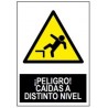 PE SIGN 21X29CM - DANGER! FALLS AT DIFFERENT LEVEL