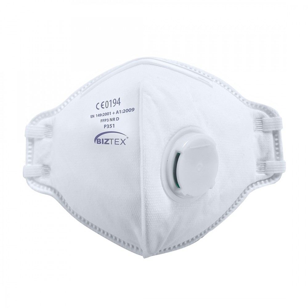 DOLOMITE FOLDING MASK WITH VALVE FFP3 WHITE UNIT