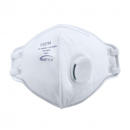 DOLOMITE FOLDING MASK WITH VALVE FFP3 WHITE UNIT