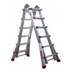 TELESCOPIC LADDER ALUMINUM-ALUMINUM 4 + 4 PELD. S-67