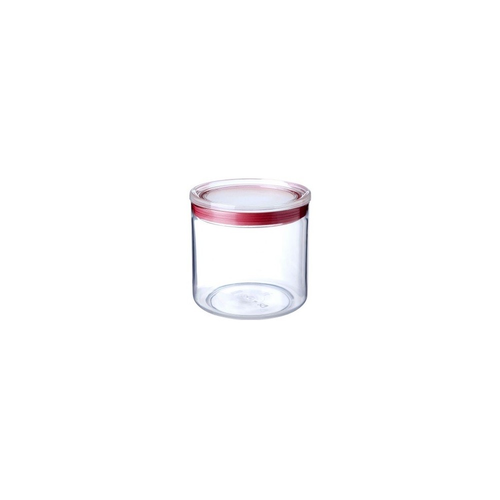 KITCHEN JAR 1 L TRANSPARENT-RED