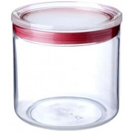 KITCHEN JAR 1 L TRANSPARENT-RED