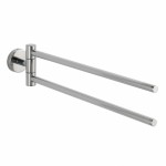 BOSIO SHINE STAINLESS STEEL TWO FOLDING BAR TOWEL RACK