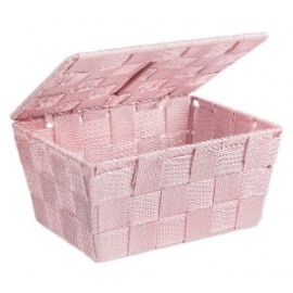 ADRIA BASKET WITH PINK LID