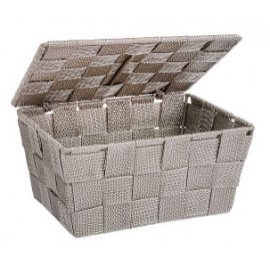 ADRIA BASKET WITH TAUPE LID