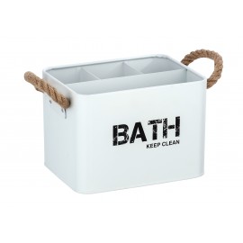 CAJA PARA BAÑO CON 4 COMPARTIMENTOS BLANCA