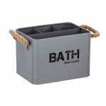 BATHROOM BOX WITH 4 GRAY COMPARTMENTS