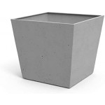 BETON POT WITH SQUARE BASE 73,5L GRAY