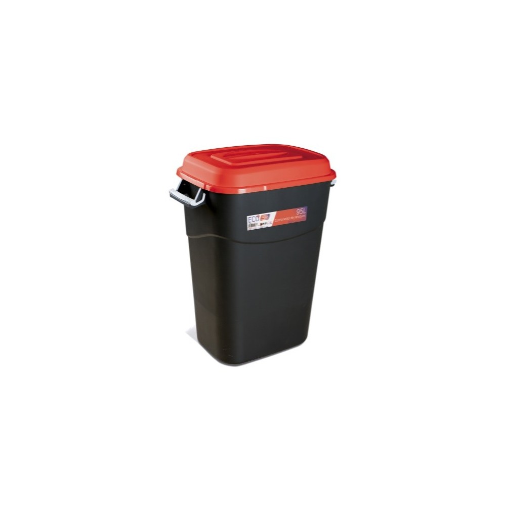 CONTENEDOR ECO TAYG 120 L. NEGRO / ROJO